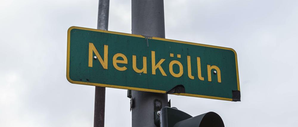 Ortsteilschild in Berlin.