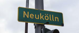 Ortsteilschild in Berlin.