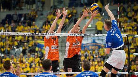 Die BR Volleys musste sich nach langem Kampf geschlagen geben.