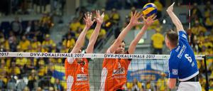 Die BR Volleys musste sich nach langem Kampf geschlagen geben.