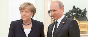Angela Merkel und Wladimir Putin im Mai 2015 in Moskau.