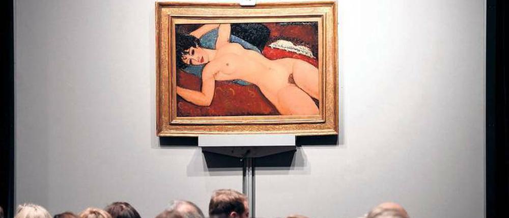 Das bislang zweitteuerste Werk der Kunstgeschichte: Dieser Modigliani-Akt wurde im vergangenen Jahr bei Christie’s für über 170 Millionen Dollar versteigert.