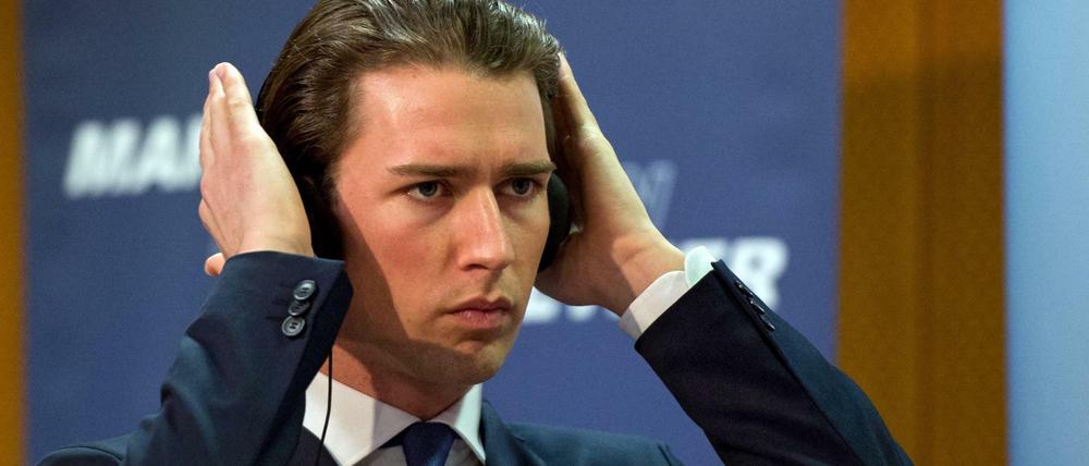 Österreichs Außenminister Sebastian Kurz auf der Westbalkan-Konferenz in Wien.