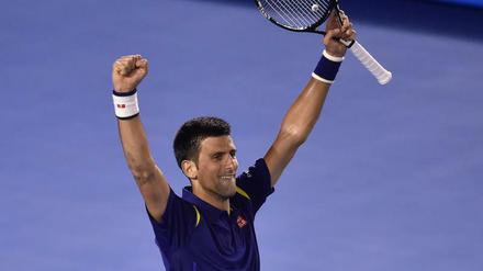Schon wieder im Finale. Novak Djokovic steht in Australien vor seinem sechsten Titel.