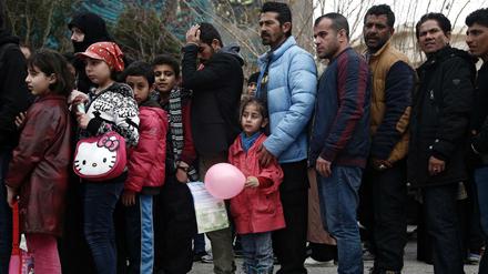 Flüchtlinge in Griechenland.