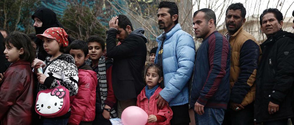 Flüchtlinge in Griechenland.