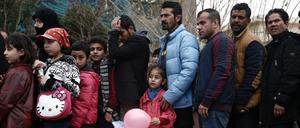 Flüchtlinge in Griechenland.