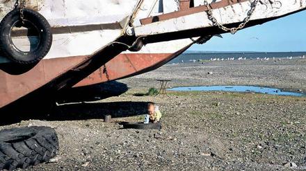 Landeplatz auf Tschukotka, einer Halbinsel im Norden Russlands.. 