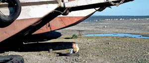 Landeplatz auf Tschukotka, einer Halbinsel im Norden Russlands.. 