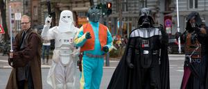 Mitglieder eines «Star Wars»-Fanclubs, gesichtet im November im Hamburger Grindelviertel.