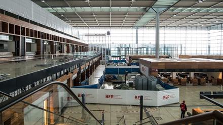 Die Empfangshalle des Terminalgebäudes des BER