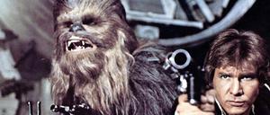 Sind auch in der neuen Episode mit von der Partie, allerdings im fortgeschrittenen Alter: Chewbacca und Han Solo