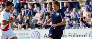 Herthas Genki Haraguchi (re.) wusste gegen Rayo Vallecano zu überzeugen. 