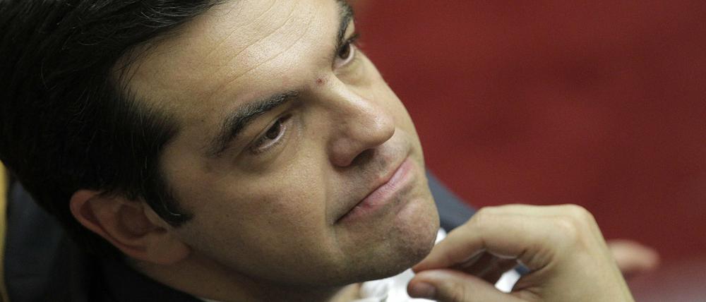 Der griechische Ministerpräsident Alexis Tsipras bei der Abstimmung des Parlaments zu den Spargesetzen