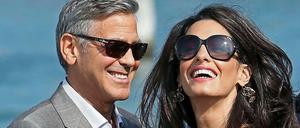 Brautpaar auf dem Wasser: George Clooney und Amal Alamuddin vergangenen September in Venedig