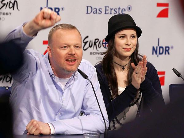 Ein Erfolgspaar. Stefan Raab und Lena Myer-Landruth, die 2010 in Oslo den Grand Prix gewinnt.