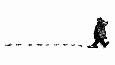 Der Bär in der Originalzeichnung von E. H. Shepard.
