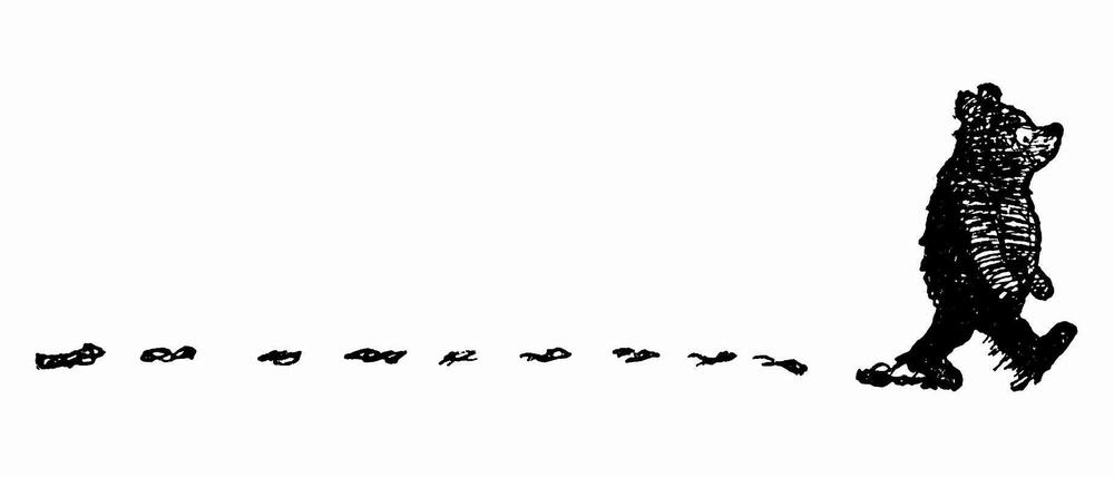 Der Bär in der Originalzeichnung von E. H. Shepard.