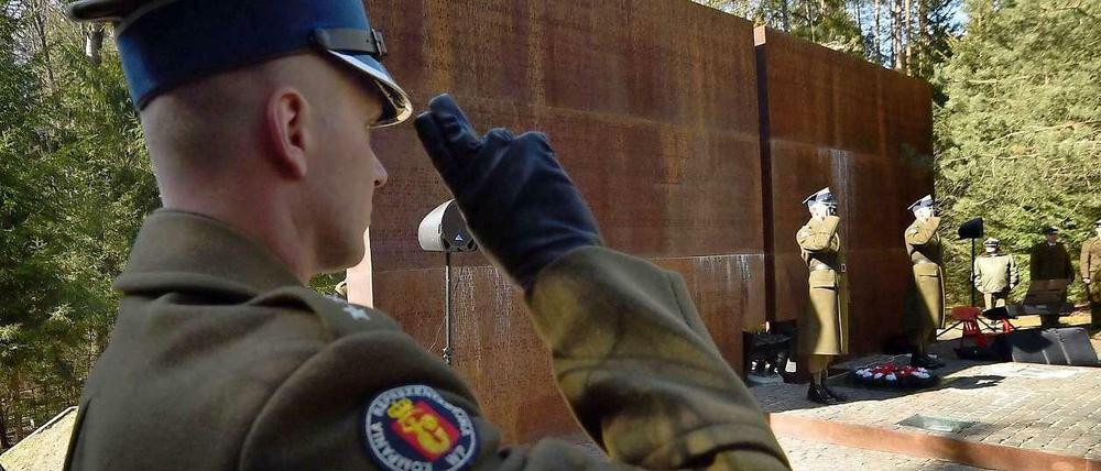 Gedenkfeiern am 10 April 2015 in Katyn.