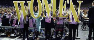 Veranstaltung "Für Toleranz und Gleichstellung - gegen Fundamentalismus, Fanatismus und Frauenfeindlichkeit" zum Weltfrauentag am 8.3.2015 im Berlin Tempdrom.