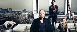 Bei Europol heißen sie „Joint Investigation Teams“. Im ZDF-Mehrteiler setzt sich „The Team“ aus Harald Bjørn (Lars Mikkelsen) aus Kopenhagen, Jackie Mueller (Jasmin Gerat, M.) aus Berlin und Alicia Verbeek aus Antwerpen (Veerle Baetens) zusammen. Foto: ZDF