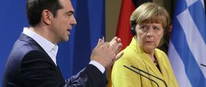 Der griechische Ministerpräsident Alexis Tsipras und Bundeskanzlerin Angela Merkel (CDU) am 23. März.