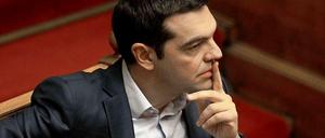 Der griechische Regierungschef Alexis Tsipras im Parlament in Athen.