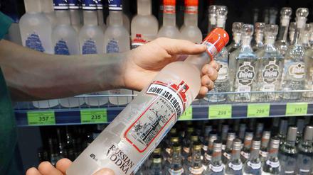 4,5 Promille ist nur mit Bier und Wein nicht zu erreichen, sagt die Polizei in Nürnberg. Hier ein Bild aus einem Getränkemarkt in Russland.