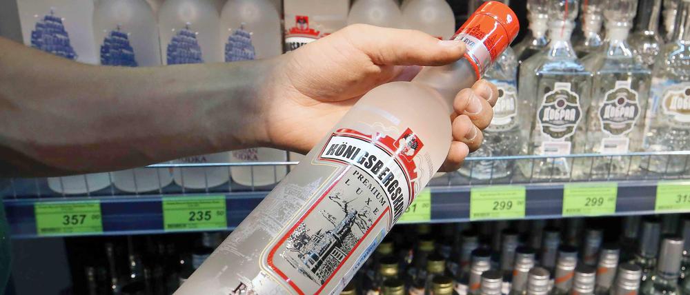 4,5 Promille ist nur mit Bier und Wein nicht zu erreichen, sagt die Polizei in Nürnberg. Hier ein Bild aus einem Getränkemarkt in Russland.