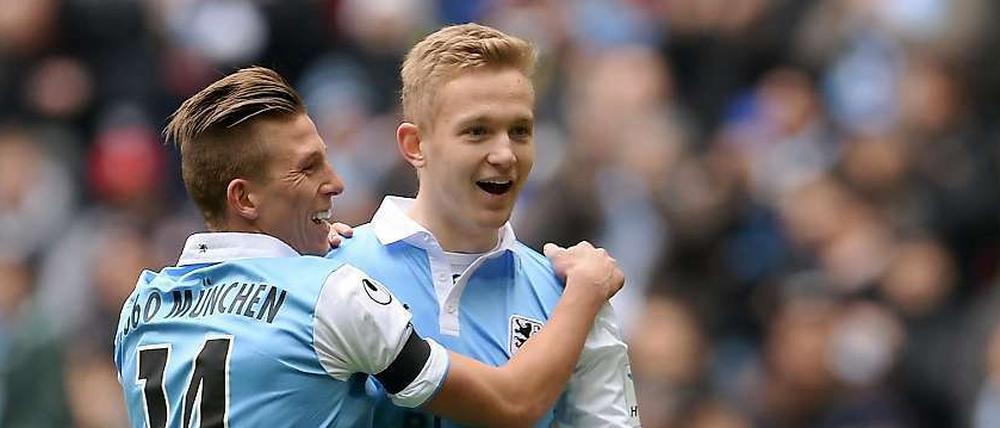 Bei 1860 München gibt es wieder Grund zum Jubel. Ob's am neuen Trainer lag?