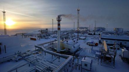Gasförderanlage von Gazprom in Russland.