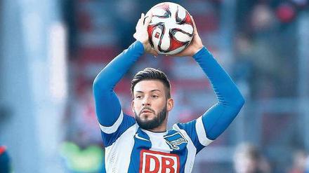 Am Zug. Marvin Plattenhardt steht vor seinem vierten Einsatz für Hertha.
