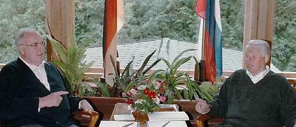 Der Beginn der Einkreisung? Helmut Kohl und Boris Jelzin.