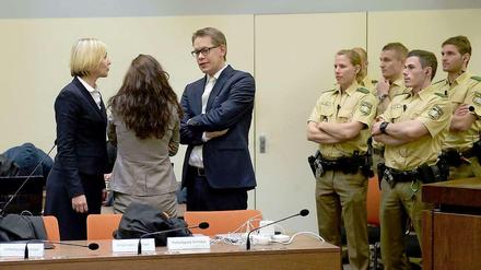 Die Angeklagte Beate Zschäpe beim NSU-Prozes in München.