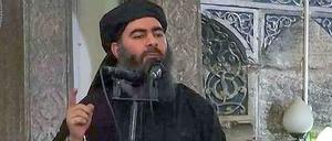 Ein Screenshot aus einem vom IS veröffentlichten Video zeigt mutmaßlich Abu Bakr al-Baghdadi.