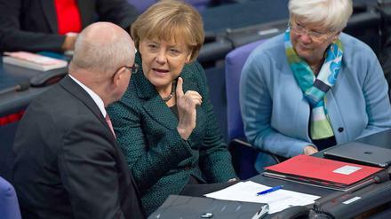 Kauder, Merkel. Hasselfeldt.