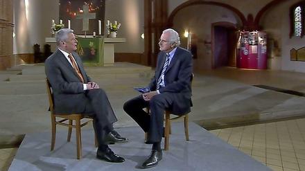 Interview zum Mauerfall-Jubiläum in der Berliner Gethsemanekirche.