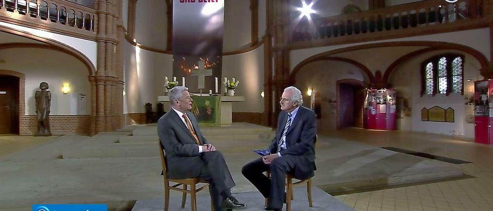 Interview zum Mauerfall-Jubiläum in der Berliner Gethsemanekirche.