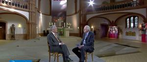 Interview zum Mauerfall-Jubiläum in der Berliner Gethsemanekirche.