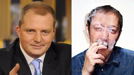 Mehr laut als leise. Jörg Thadeusz (links) sprach und stritt mit Akif Pirincci im Radio-Eins-Gespräch. Pirincci hat es mit seinem Schmähbuch "Deutschland von Sinnen" in die Bestsellerlisten geschafft.