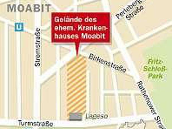 Auf dem Gelände des alten Krankenhauses Moabit sind Praxen und Amtsräume entstanden.