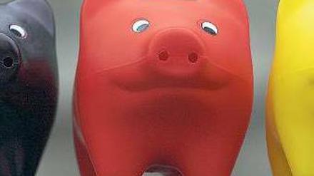 Geldvernichter. Sparschweine bringen keinen, andere Sparformen nur wenig Zins. Dennoch sehen 69 Prozent der Deutschen keinen Grund, ihre Geldanlage zu überdenken. 