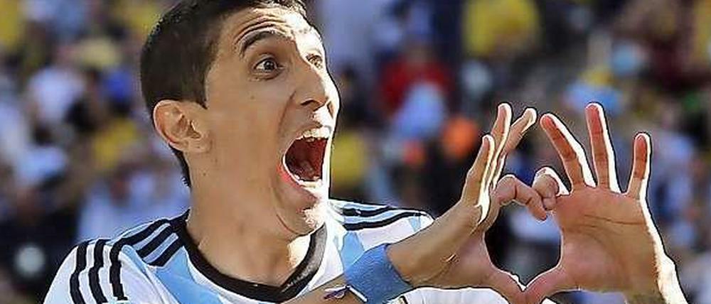 Mit ganzem Herzen Argentinier: Angel di Maria wäre gern im WM-Finale aufgelaufen, doch letztlich stoppte ihn eine Oberschenkelverletzung.