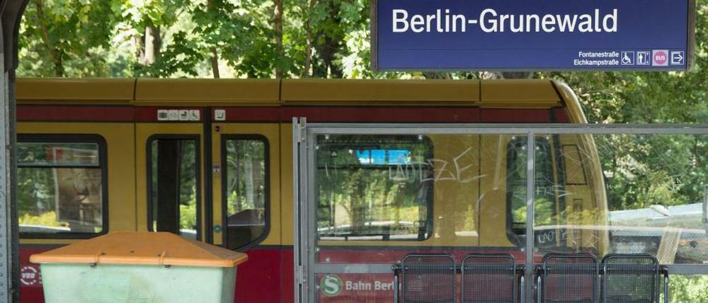 S-Bahnhof Grunewald. Hier in der Nähe geschah das Unglück.