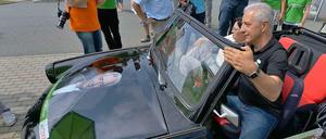 Stanislaw Tillich am Sonntag beim Wahlkampfauftakt.