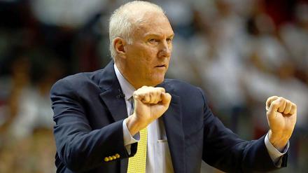 Gregg Popovich steht mit den San Antonio Spurs kurz vor dem Titelgewinn in der NBA.