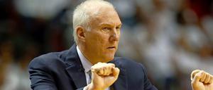 Gregg Popovich steht mit den San Antonio Spurs kurz vor dem Titelgewinn in der NBA.