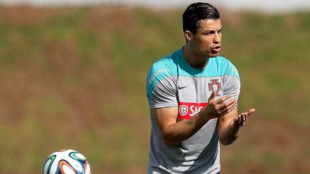 Einsatzbereit: Portugals Superstar Christiano Ronaldo