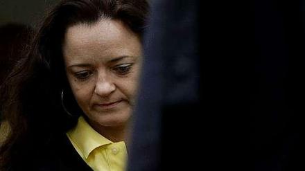 Die Angeklagte Beate Zschäpe beim Prozess