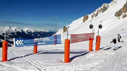 Das Skigebiet Meribel in den französischen Alpen.